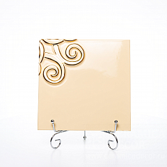 Изразец с узором из составного панно (1,3,7,9-9) Версаль. Декорирование золотом