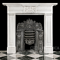 Портал для камина из белого мрамора в стиле греческого возрождения. Артикул: 1945-MP. Фото №4