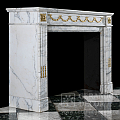 Портал для камина из мрамора с латунным декором. Артикул: 1957-MP. Фото №5