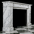 Портал для камина из мрамора Арабаскато. Артикул: 1975-MP. Фото №2