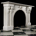 Арочный портал для камина из белого мрамора. Артикул: 1952-MP. Фото №3