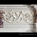 Портал для камина из белого и фиолетового мрамора в стиле Уильяма Кента. Артикул: 1932-MP. Фото №6