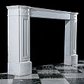 Портал для камина из скульптурного белого мрамора. Артикул: 1956-MP. Фото №4