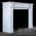 Портал для камина в стиле Людовика XVI из мрамора Каррара. Артикул: 1987-MP. Фото №2