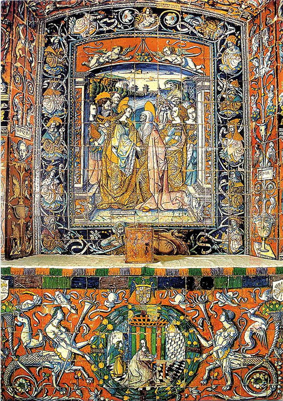 Керамическая отделка алтаря Католических монархов, Севилья. Никулосо Франциско Пизано, 1504 г.