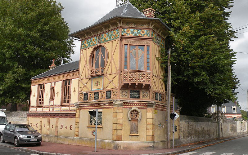 Изразцы фасада дома Борде-Гребер, Муи, Франция