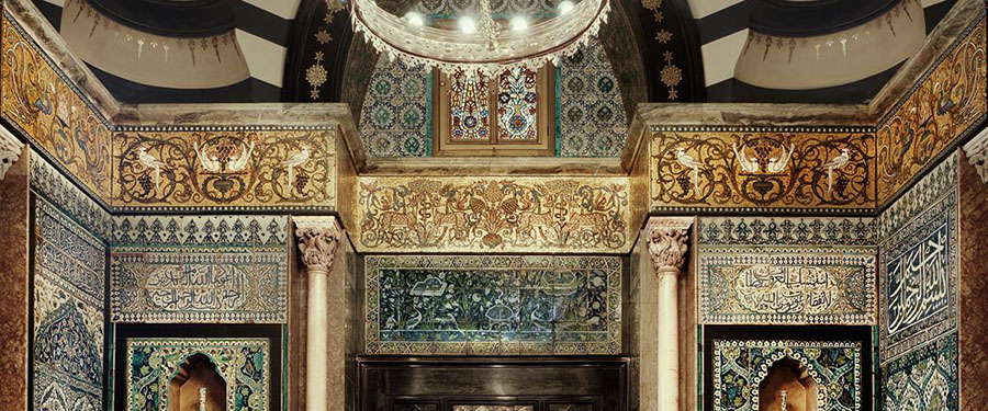 Отделка керамической плиткой стен Арабского зала, Лейтон-Хаус, Кенсингтон