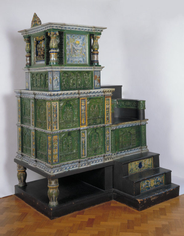 Печь с керамической отделкой, выполненная Гансом Краутом, 16 век