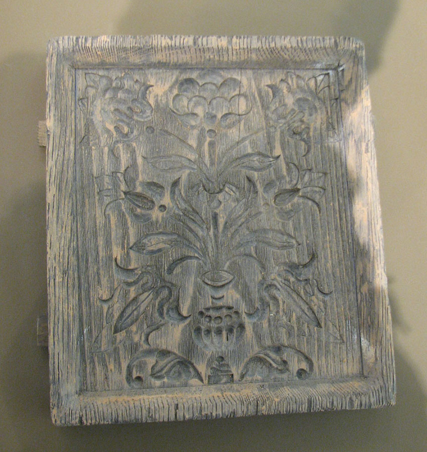 Деревянная форма для изготовления рельефных изразцов, 16 век