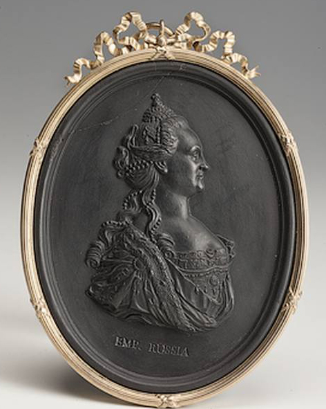 Медальон с изображением Екатерины II (базальтовая масса). Дж. Веджвуд. Около 1780 г.