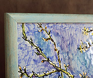 Угол в раме - Картина на керамике Миндальное дерево