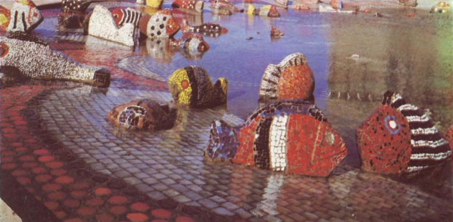 Мозаика в облицовке бассейна, г. Адлер (ССР Абхазия). З. Церетели. 1972 г.