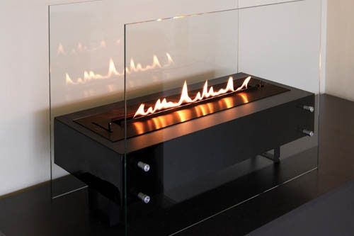 Действующий биокамин в современном интерьере