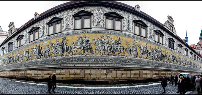 Памятная стена, Дрезден, 1906 г. Памятная стена (керамика), Дрезден, 1906 г.
