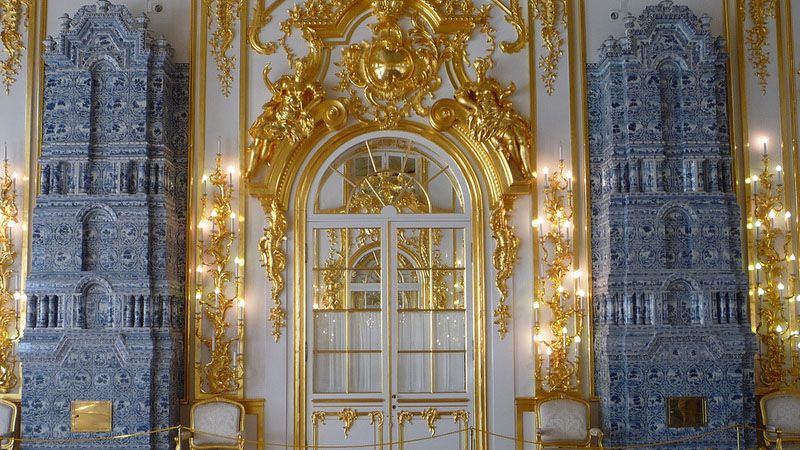 Камины в Екатерининском дворце в Царском селе
