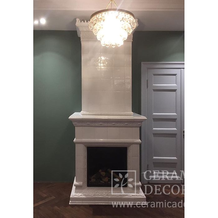 Облицовка газового камина DRU Maestro 60. Артикул: 3412 в интерьере. Галерея работ студии CeramicaDecor. Фото: 1200x1200