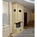 Облицовка дровяного камина с топкой EdilKamin.. Артикул: 7109 в интерьере. Галерея работ студии CeramicaDecor. Фото №2