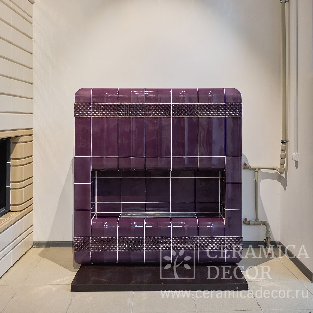 Портал для биокамина в интерьере. Фото: 1200x1200