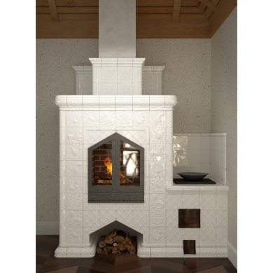 Проект облицовки кирпичной печи в коллекции Русская Этника.