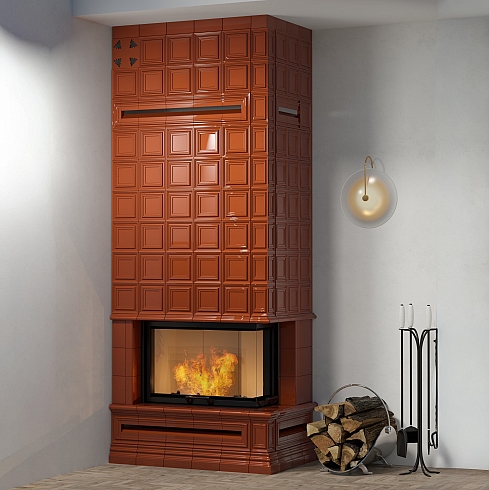 Проект облицовки каминной топки Schmid Ekko R 84(34)_h в коллекции Тюльпан.
