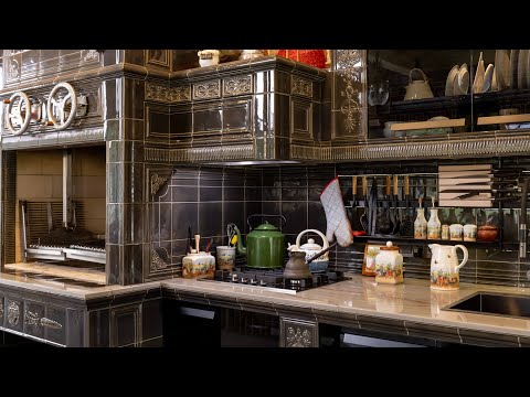 Обзор летней кухни барбекю в керамической облицовке 